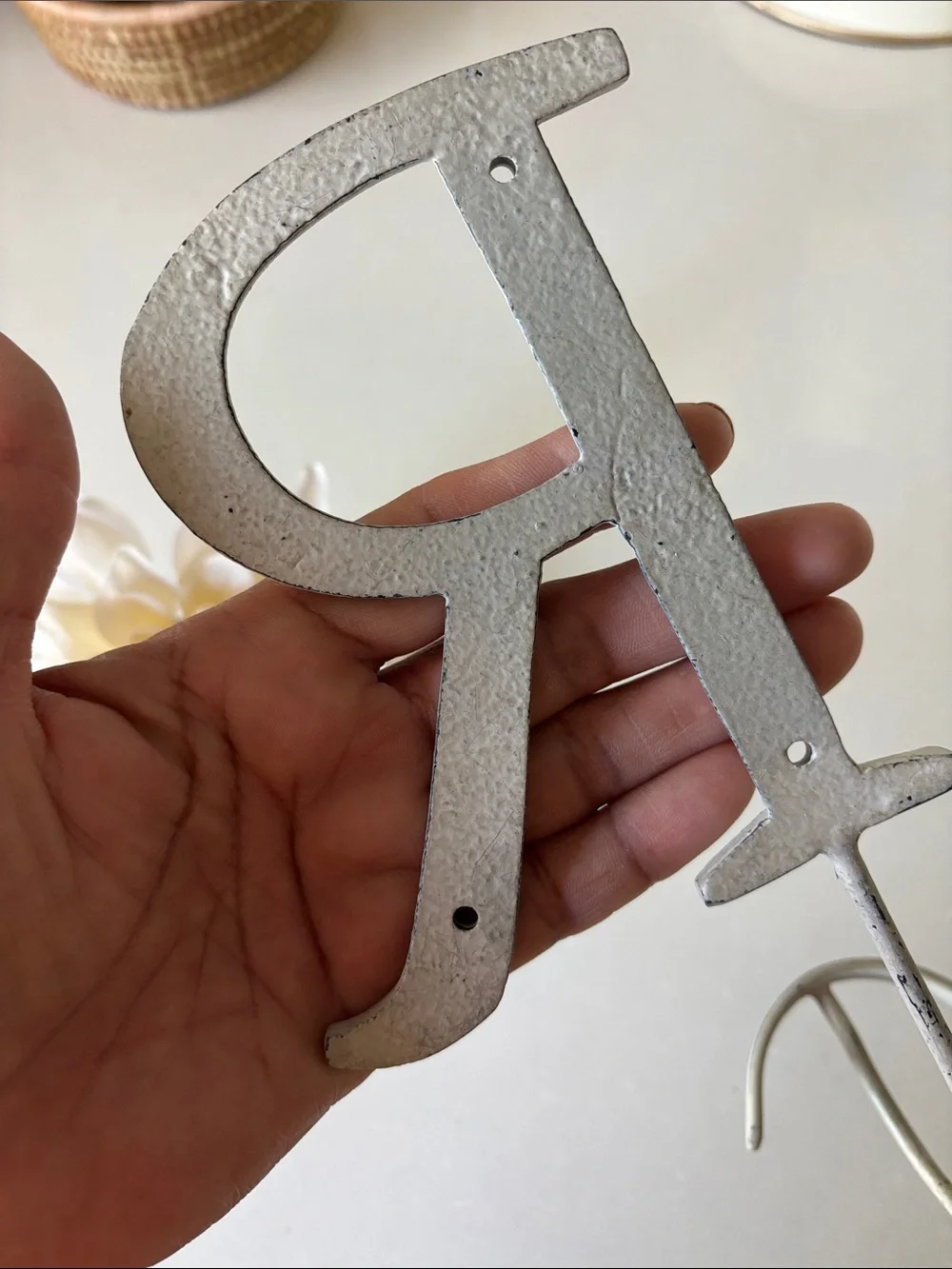❤️… Anthropologie Metallic Silver Letter R Wall Hook